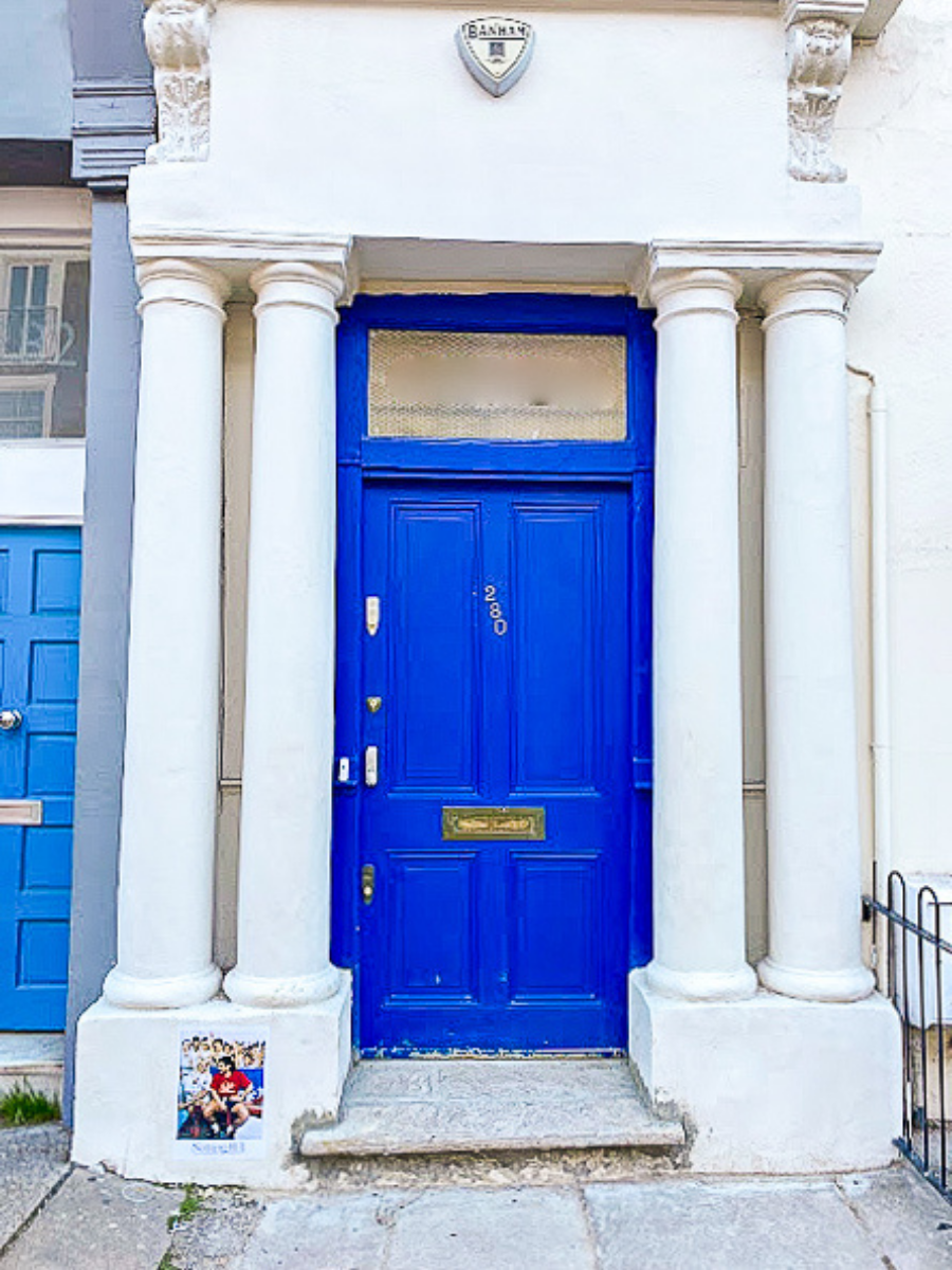 the infamous blue door from london rom-com Notting Hill