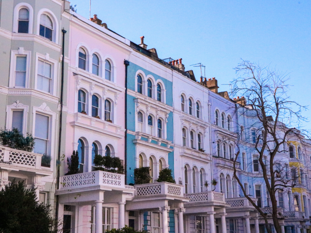 wander around gorgeous coloured houses in west london