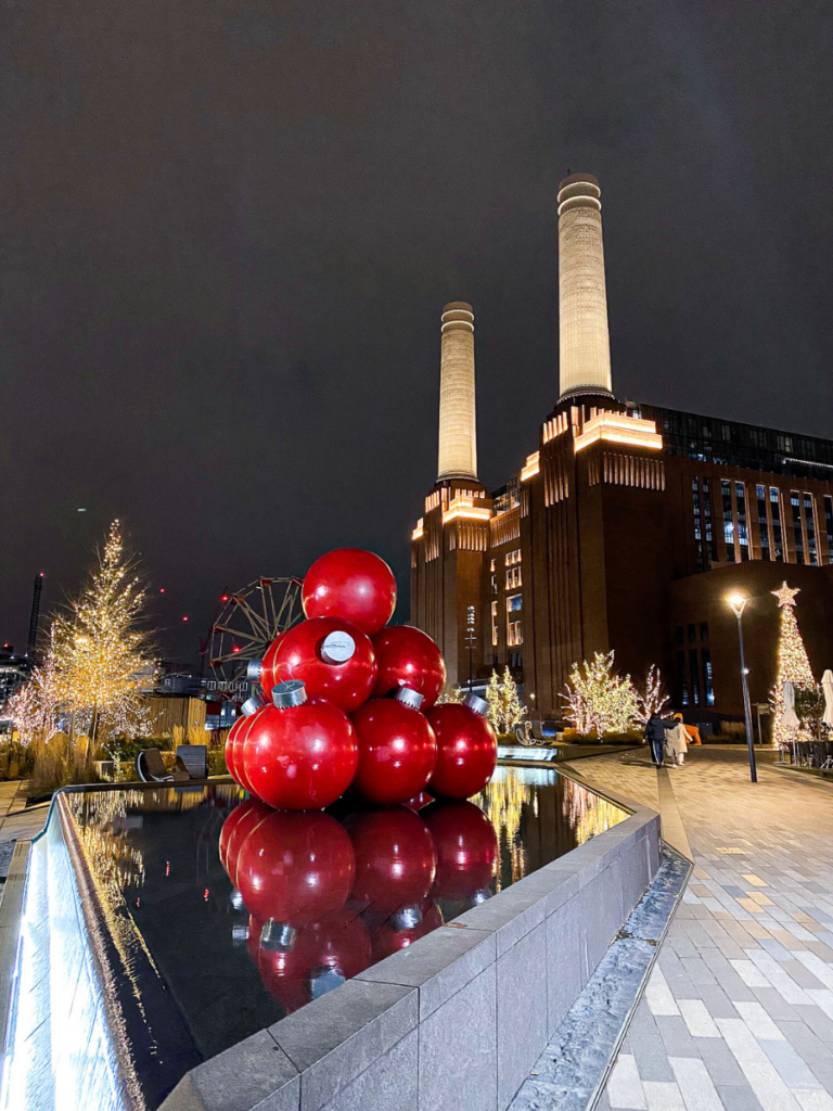Battersea power station Christmas lights