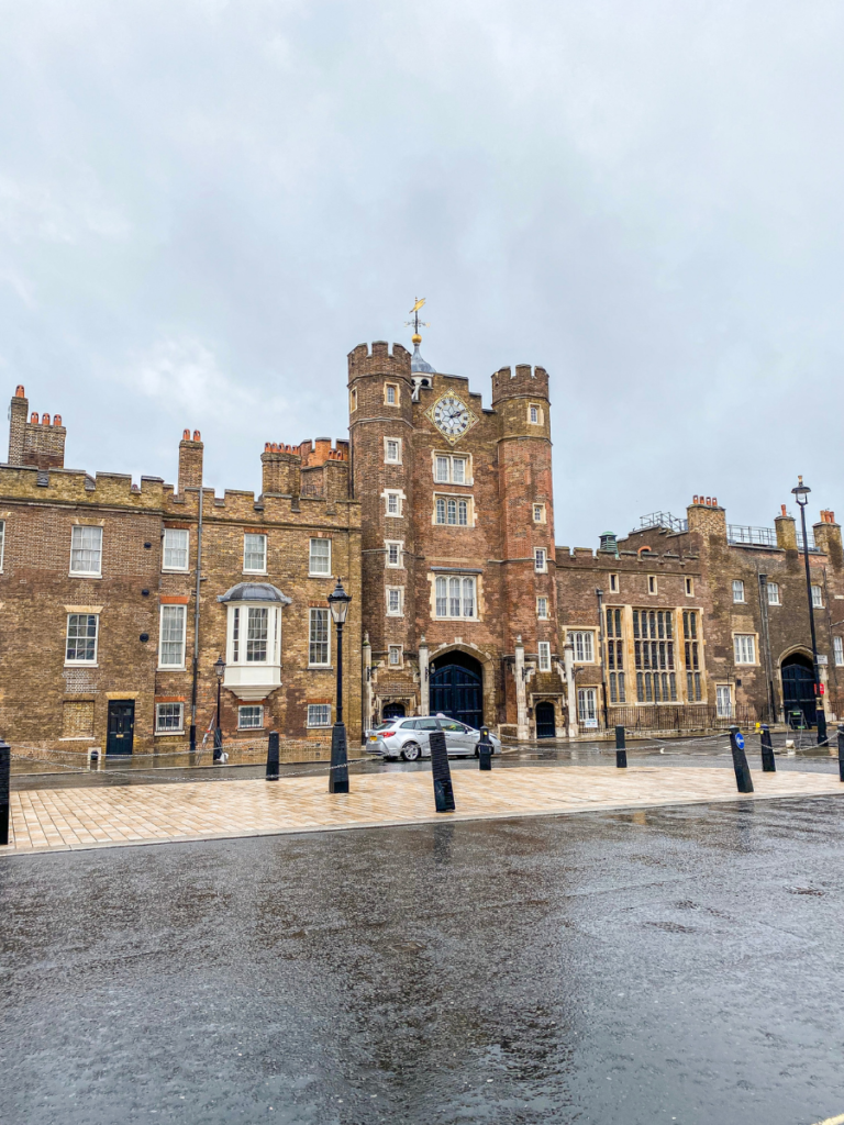 nestled in a quiet corner is St James's Palace