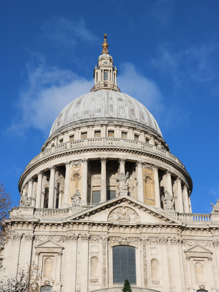 one of london's most beautiful landmarks against a blue sky