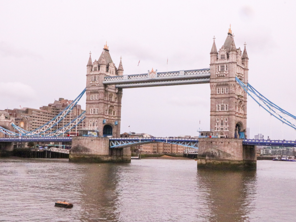 walk in rom-com Bridget Jones's footsteps over tower bridge in london