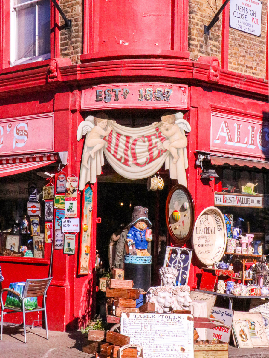 the famous Alice's on Portobello road