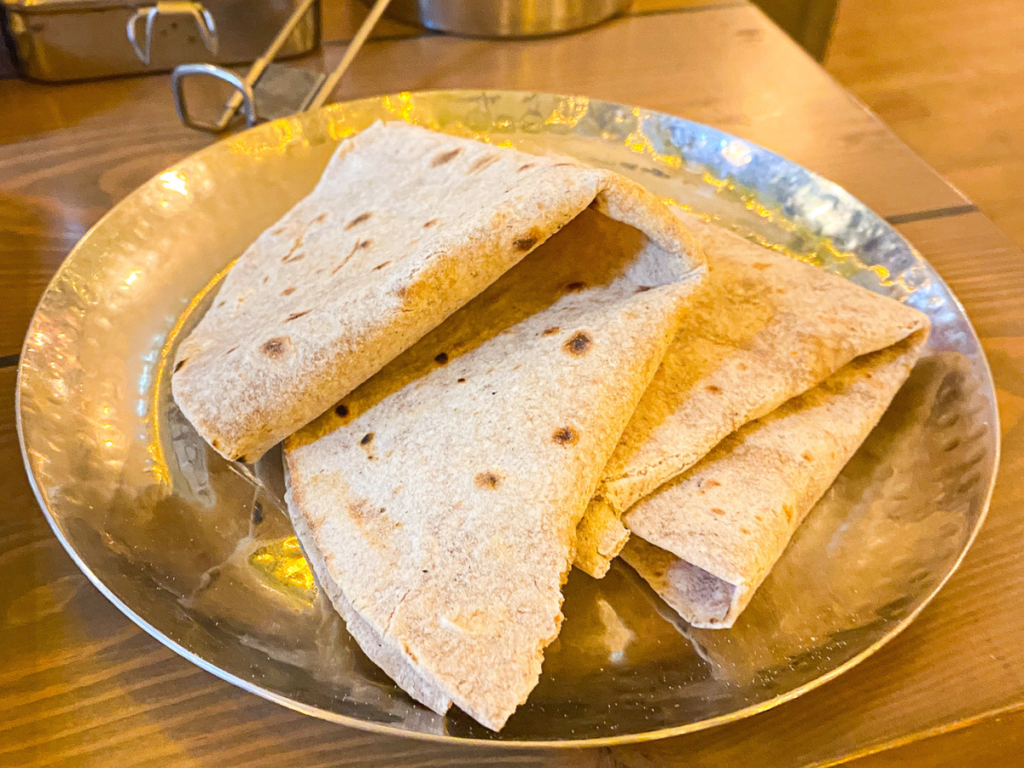 don't forget to order some yummy carbs with your indian street food