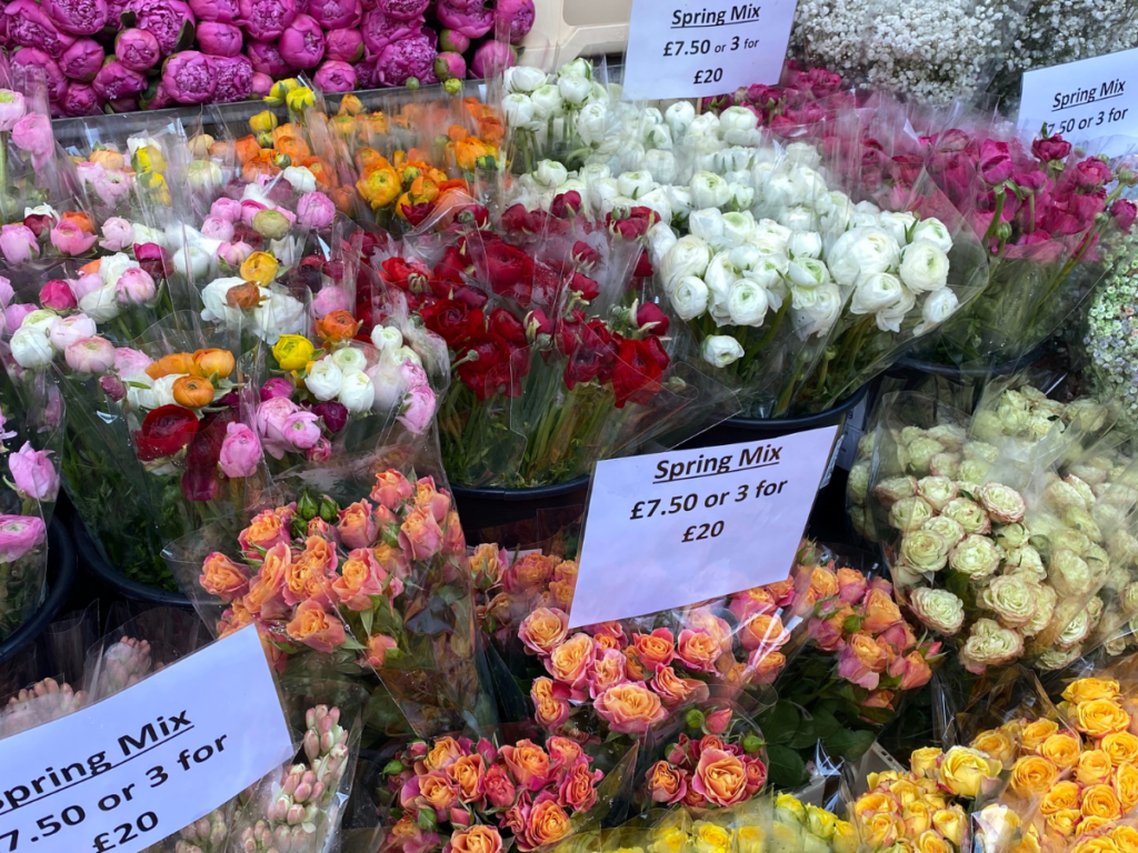 treat your loved one to a fresh bunch of blooms at Colombia Road Flower Market