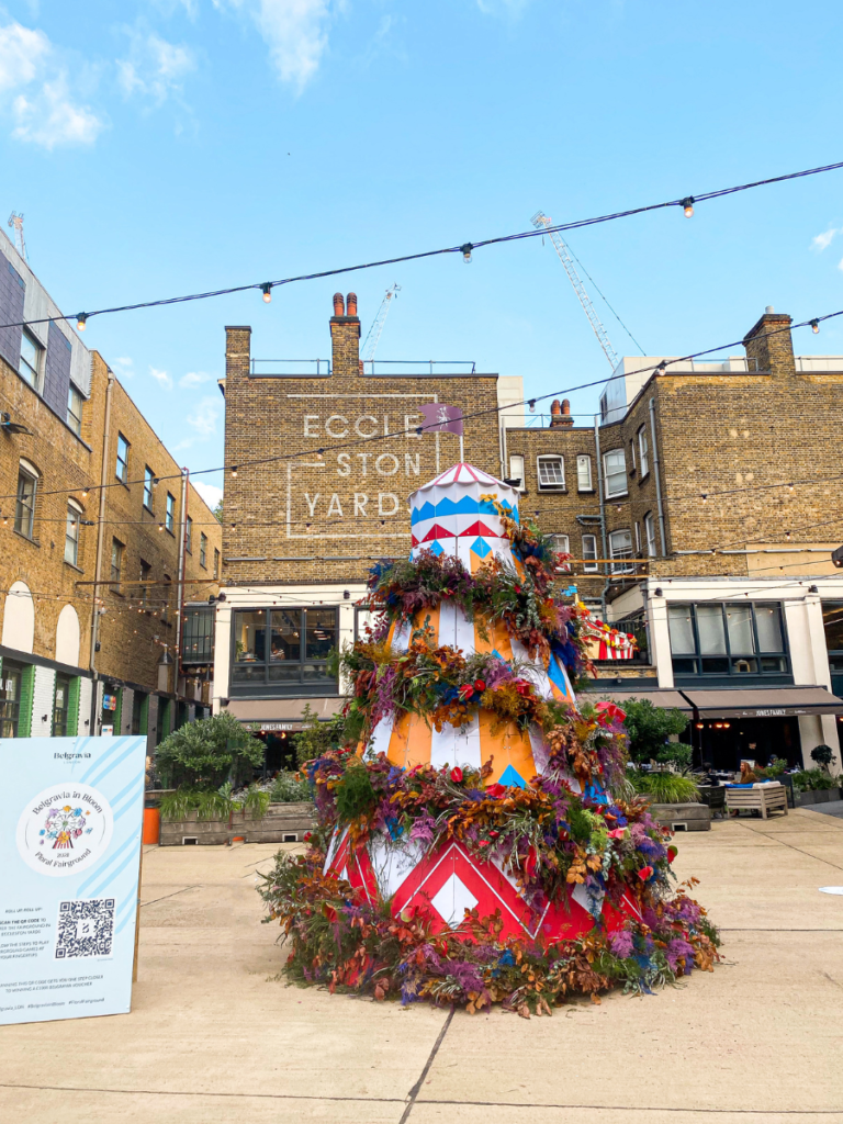 Floral helter skelter in eccleston yards