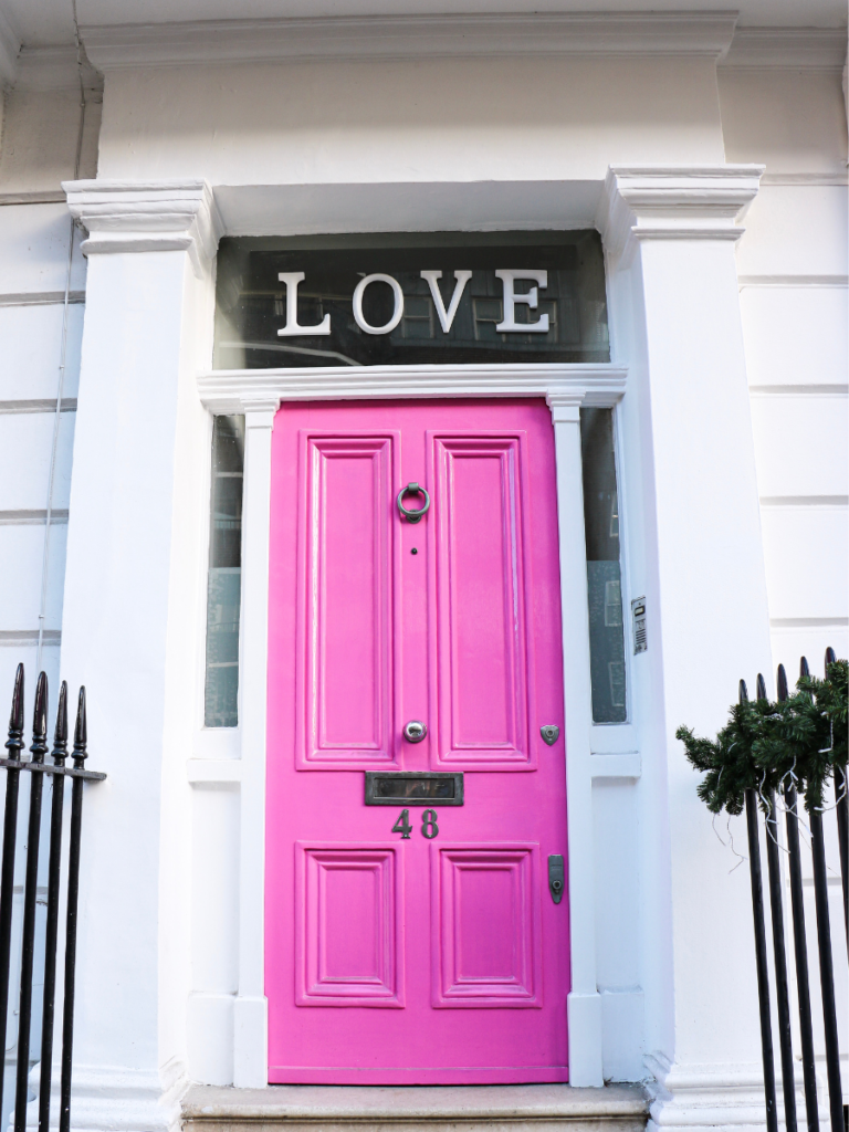 Barbie hot pink door in Chelsea