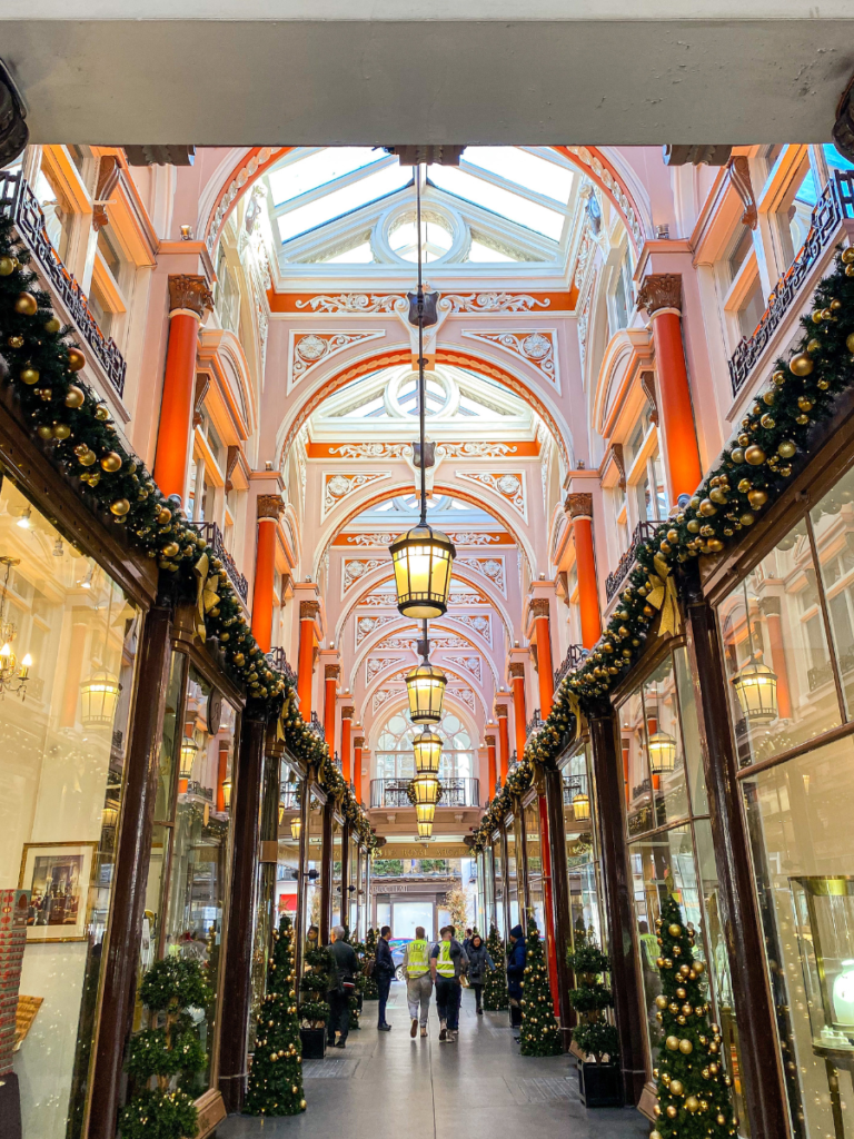 Pink ceilinged Royal Arcade