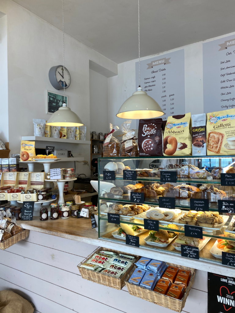 fresh pastries and coffee in Pimlico