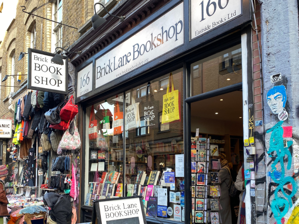 the iconic frontage of the Brick Lane bookshop