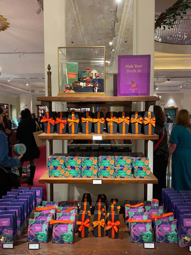 halloween display at Fortnum & Mason