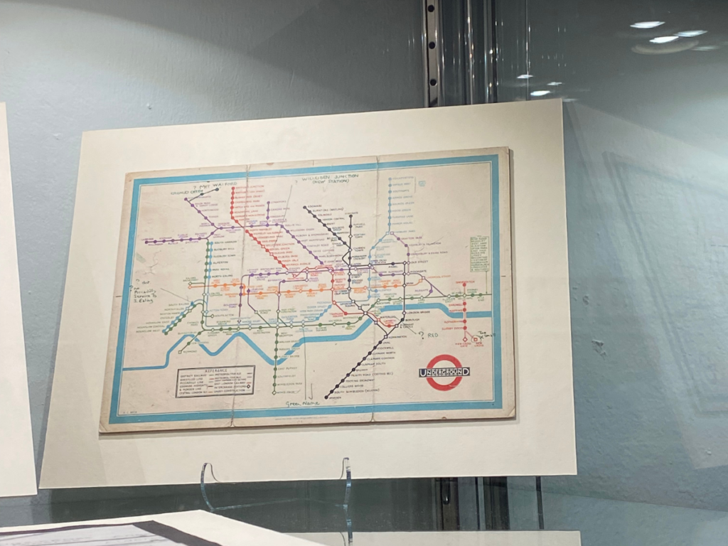 an old tube map from London