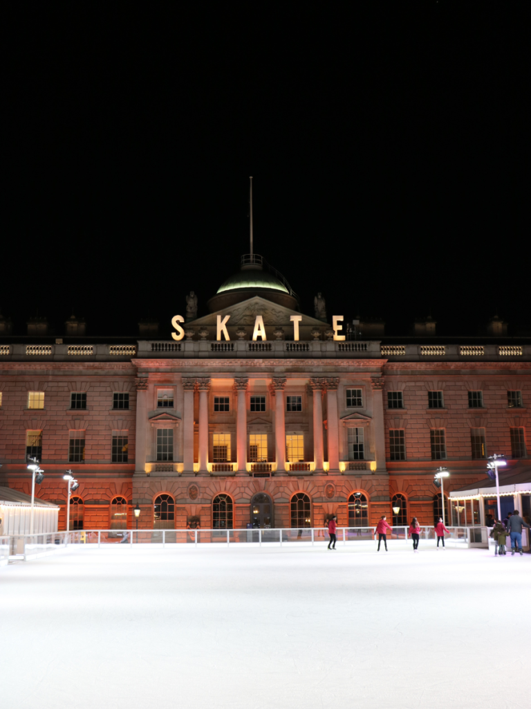 somerset house with the ice rink in front of it