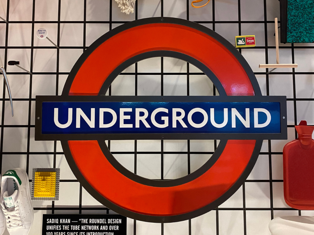 London underground roundel from the Design Museum in Kensington 