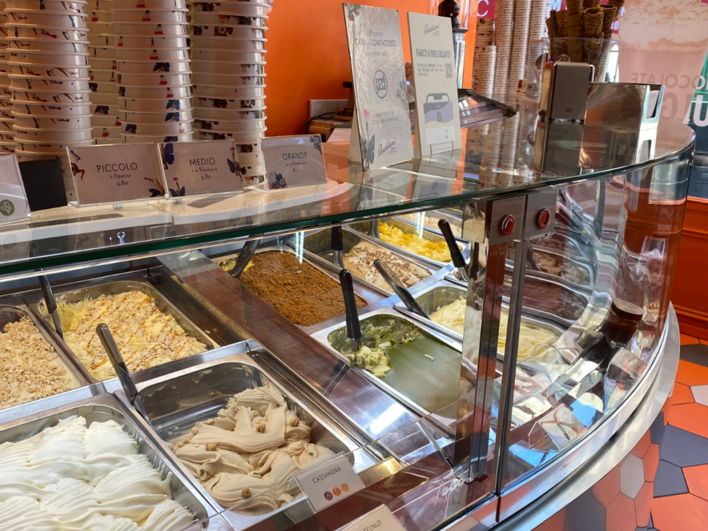 Badiani has lots of different gelato flavours - with something for everyone