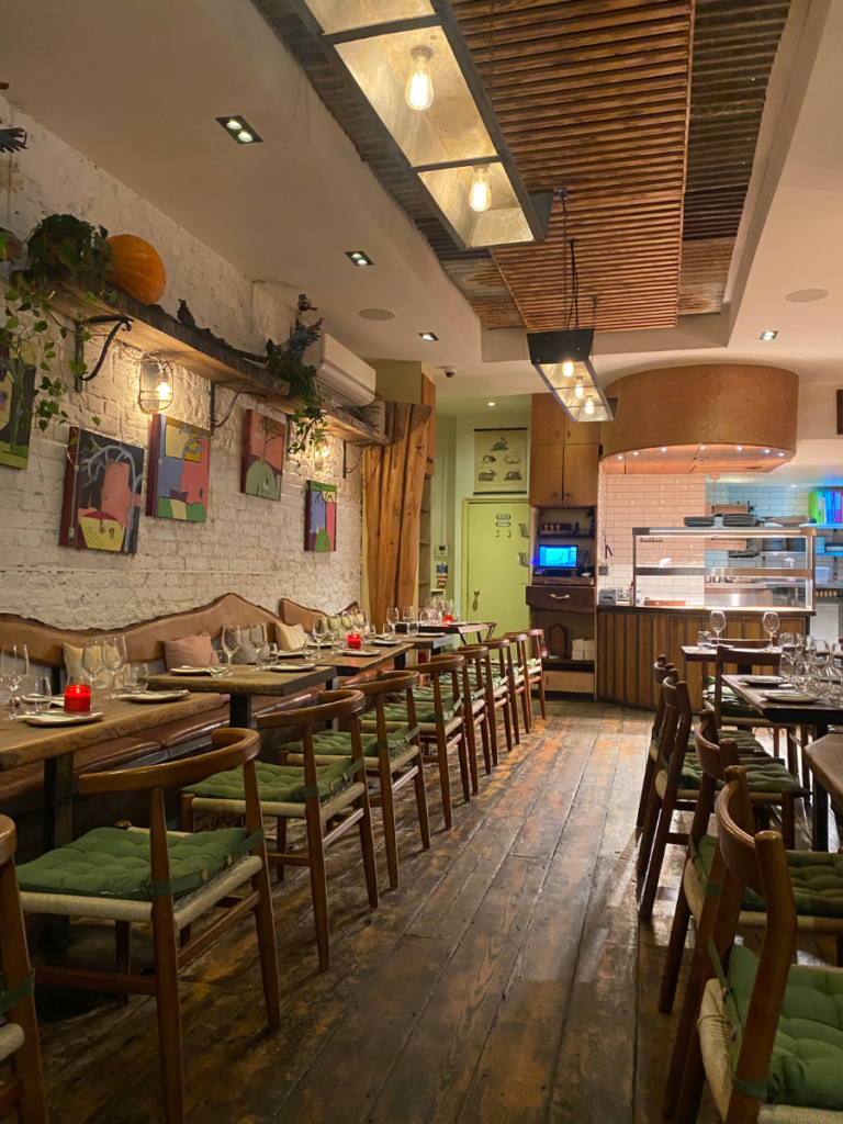 The rustic and romantic interior of Rabbit in Chelsea - the perfect spot for Valentine's Day