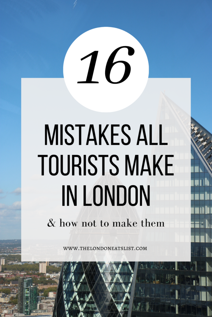London tourist mistakes pinterest