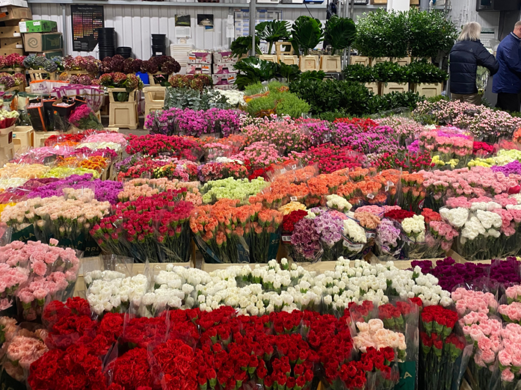 Flowers in every colour at New Covent Garden Market
