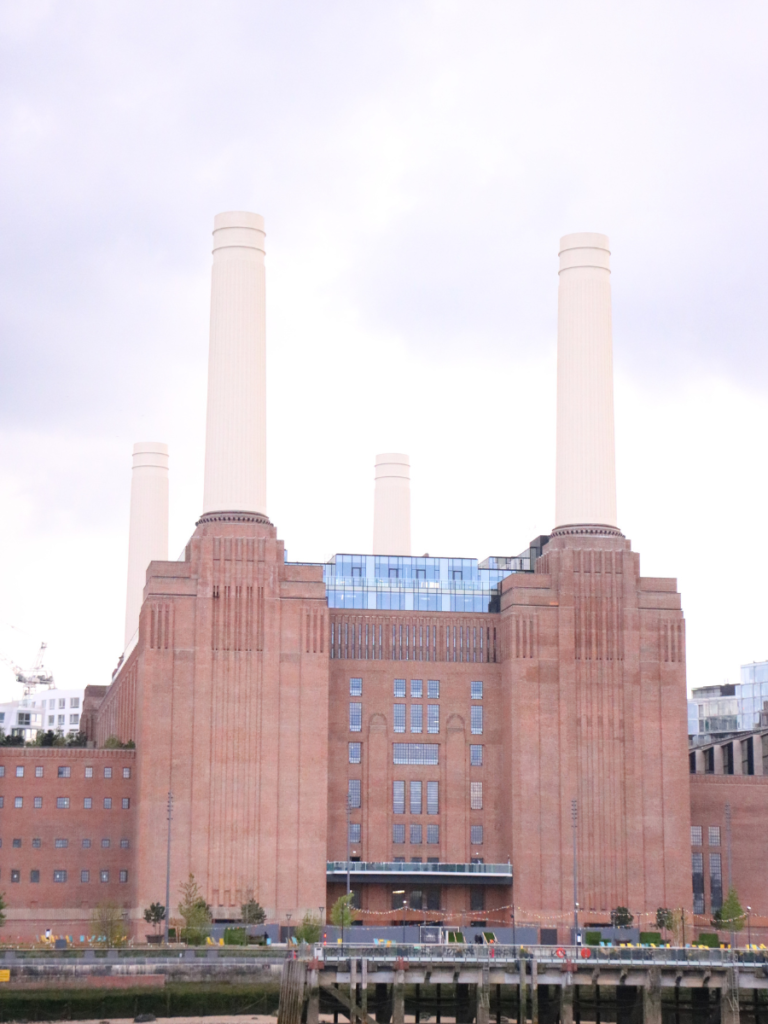 Battersea Power Station sits at the top of this neighbourhood by the river