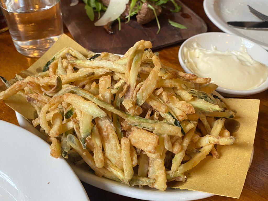 zucchini fries with aioli