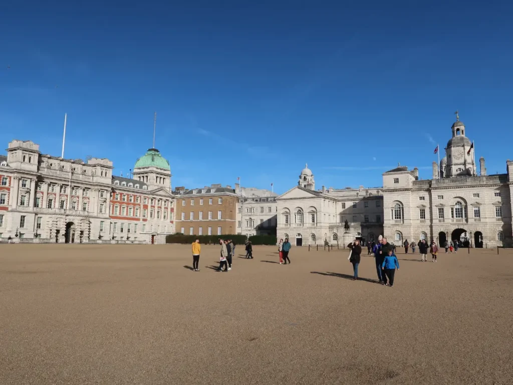 Horse Guards Parade on a sunny blue sky day